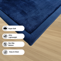 Soft Touch Ultra Plush Memory Foam Tatami Midnight Blue Mat - 200 X 400 CM