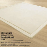 Soft Touch Ultra Plush Memory Foam Tatami Soft Ivory Mat - 150 x 200 CM