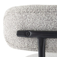 Sleek White Metal Boucle Elsa Bar Stools