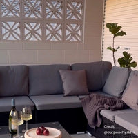 8PCS Outdoor Furniture Modular Lounge Sofa Lizard-Black