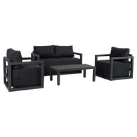 Alfresco Serenity Outdoor Lounge Set – Charcoal Grey