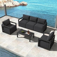 Alfresco 5-Seater Deep-Seated Patio Set - White