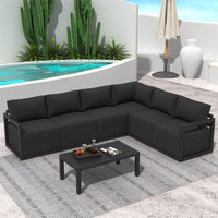 Alfresco Contemporary All-Weather Lounge Set - White