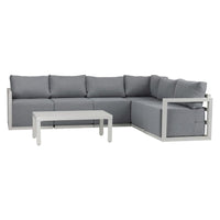 Alfresco Contemporary All-Weather Lounge Set - White