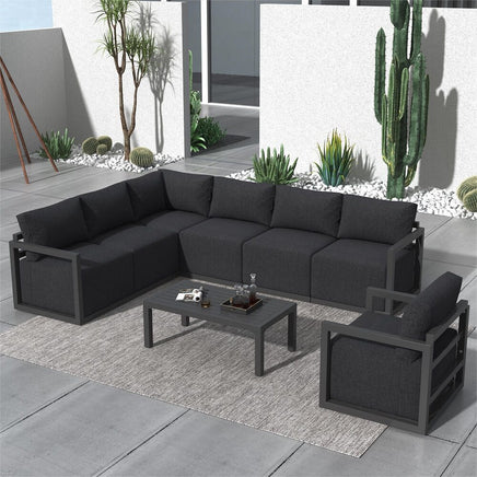 Alfresco 7-Seat Garden Lounge Set   White