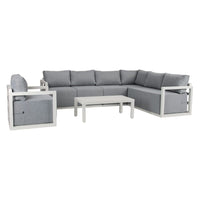 Alfresco 7-Seat Garden Lounge Set - White