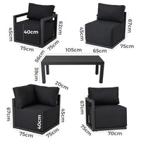Alfresco 7-Seat Garden Lounge Set - White