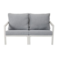 Aidan Garden Furniture Set in White — 5 pieces