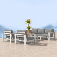 5 Seater Grandeur Lounge Suite - Charcoal Grey