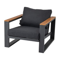 5 Seater Grandeur Lounge Suite - Charcoal Grey