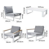 5 Seater Grandeur Lounge Suite – Charcoal Grey