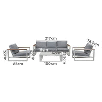 5 Seater Grandeur Lounge Suite – Charcoal Grey