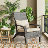 Coastal Weave Reclining Armchair with Bonus Cushion Covers