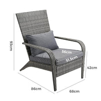 Coastal Weave Reclining Armchair with Bonus Cushion Covers