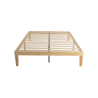 Warm Wooden Natural Bed Base Frame – Double