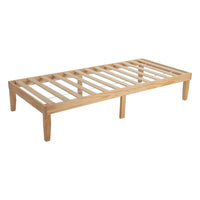 Single Size Warm Wooden Natural Bed Base Frame – King Single