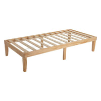 Single Size Warm Wooden Natural Bed Base Frame – King Single