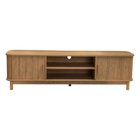 160cm Ribbed Natural Entertainment Unit