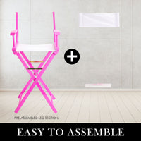 Director Movie Folding Tall Chair 76cm PINK HUMOR