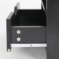 2X Bedside Table Side Storage Cabinet Nightstand Bedroom 1 Drawer 2 Shelf LARK BLACK