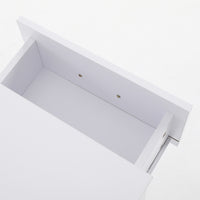 Bedside Table Side Storage Cabinet Nightstand Bedroom 1 Drawer 1 Shelf ELLA - WHITE