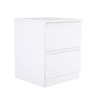 Bedside Table Side Storage Cabinet Nightstand Bedroom 2 Drawer JOSS WHITE