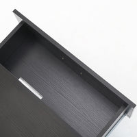 Bedside Table Side Storage Cabinet Nightstand Bedroom 2 Drawer Legs ETTA BLACK
