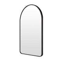 Wall Arch Mirror Arc Aluminum Frame Bathroom 50x100cm BLACK