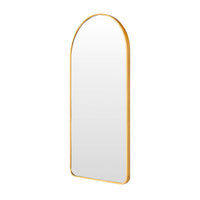 Wall Arch Mirror Arc Aluminum Frame Bathroom 50x100cm GOLD