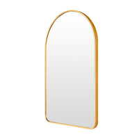 Wall Arch Mirror Arc Aluminum Frame Bathroom 50x80cm GOLD