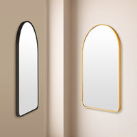 Wall Arch Mirror Arc Aluminum Frame Bathroom 50x80cm GOLD