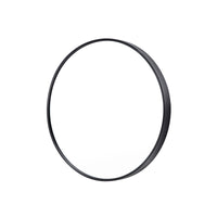 Wall Mirror Round Aluminum Frame Bathroom 50cm BLACK