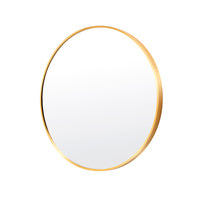 Wall Mirror Round Aluminum Frame Bathroom 70cm GOLD