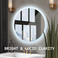 LED Wall Mirror Round Anti-Fog Bathroom 50cm