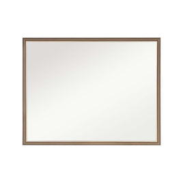 Wall Mirror Rectangular Frame Bathroom 70x90cm Antique Brown