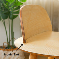 2X Wooden Bar Stool Dining Chair Ash Wood ELISE 65cm
