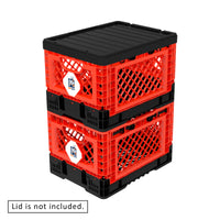 25L Smart Foldable Stackable Crate Tool Collapsible Storage Box - Red