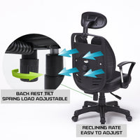 Ergonomic Korean Office Chair SUPERB BLACK