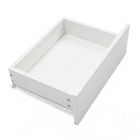 Bedside Table 2 Drawers RGB LED Bedroom Cabinet Nightstand Gloss AURORA WHITE