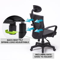 Ergonomic Korean Office Chair CHILL BLACK