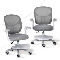 Kids Desk Chair - Children Office Study Seat with Footrest NOVA - Grey