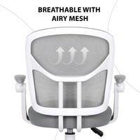 Kids Desk Chair - Children Office Study Seat with Footrest NOVA - Grey