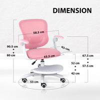 Kids Desk Chair - Children Office Study Seat with Footrest CILO - Pink