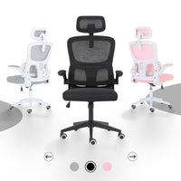 Work Office Chair - Lumber Support, Flip-up Armrest, Adjustable Headrest SITIO - Black