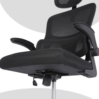 Work Office Chair - Lumber Support, Flip-up Armrest, Adjustable Headrest SITIO - Black