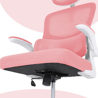 Work Office Chair - Lumber Support, Flip-up Armrest, Adjustable Headrest SITIO - Pink