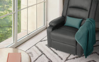 Home Recliner Chair - PU Leather Sofa Lounge Armchair MARLO GREY