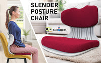 2X Slender Chair Posture Correction Seat Floor Lounge Padded Stackable RED