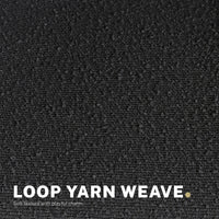 2 Set Office Desk Chair - Loop Yarn Fabric Home Swivel Chair Cut-Out Seat HALO BLACK