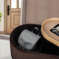 Coffee Table Storage Ottoman - Velvet Padded Blanket Box Bench IRENE BROWN